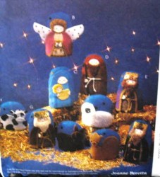 2996 MCCALLS  6'' ORNAMENTS NATIVITY DOLLS, ANIMALS SCENE, WALLHANGING PATTERN